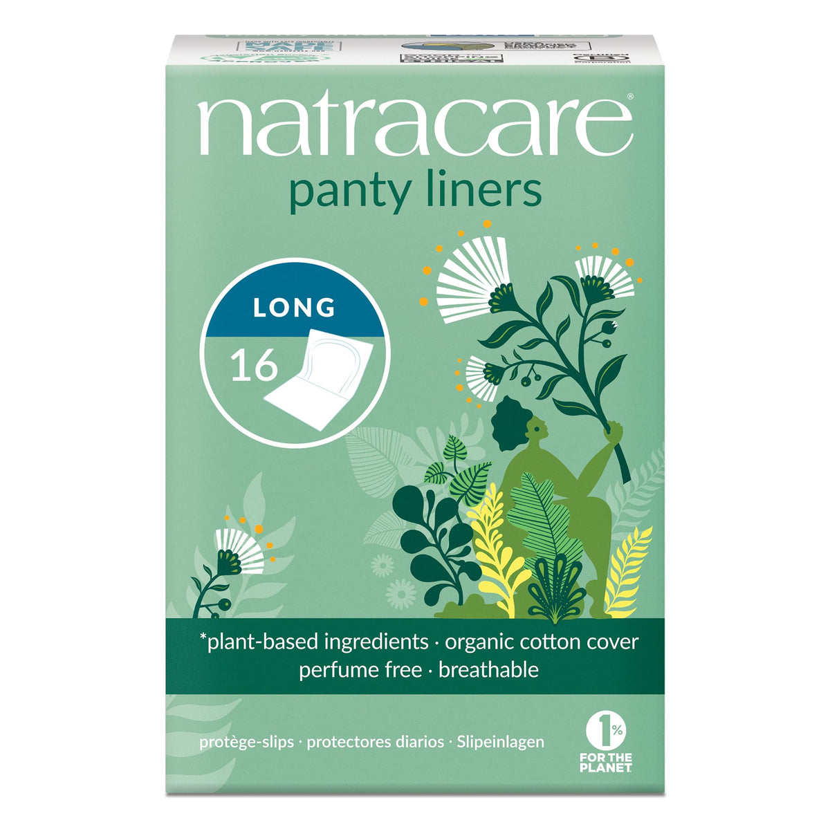 Natracare protector frontal pack mostrando cobertura y discreción