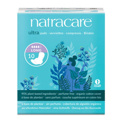 natracare paquete frontal mostrando diseño y cantidad, protección ecológica