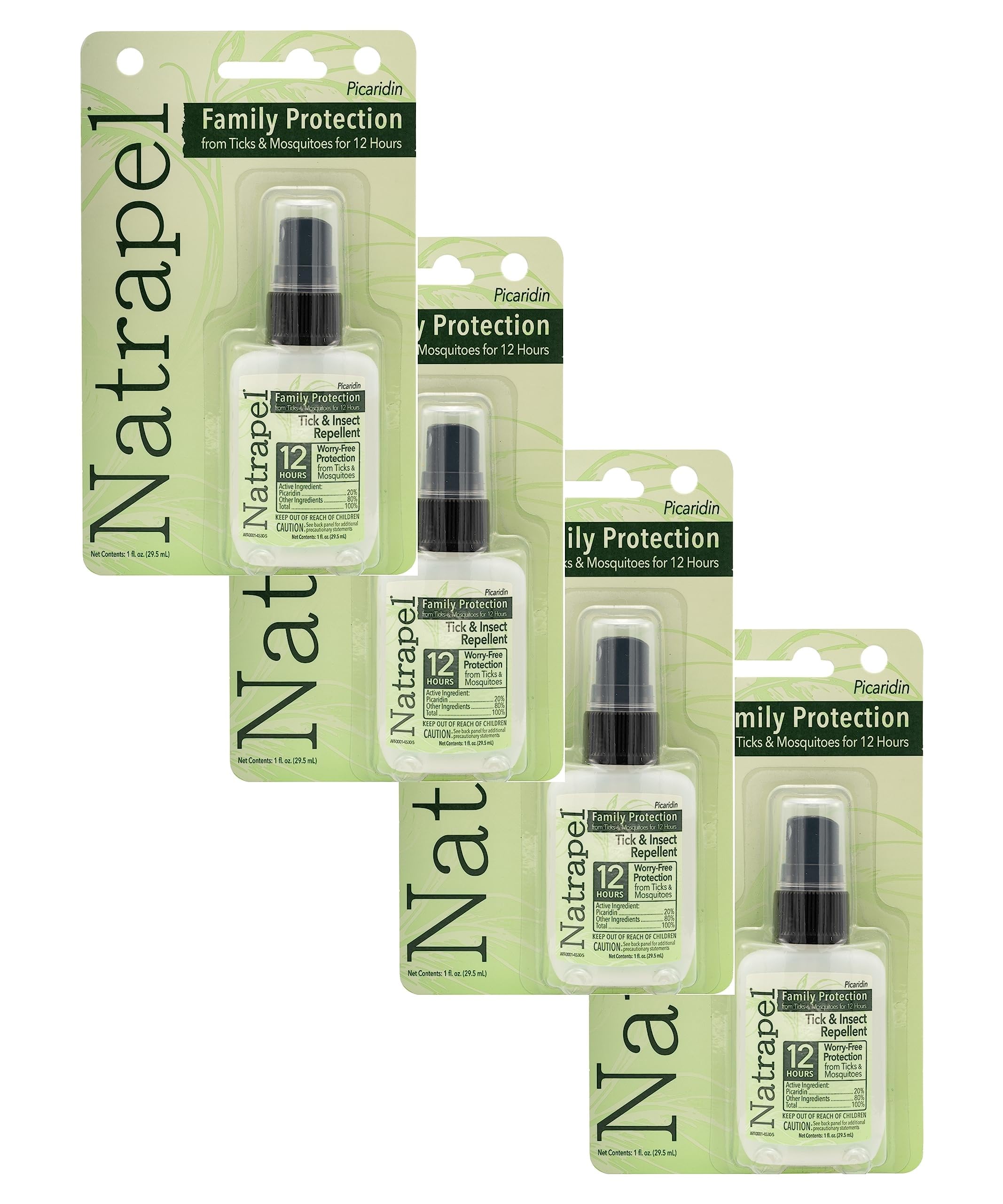 Natrapel frontal del envase 1 oz mostrando diseño y tamaño práctico