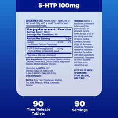 Natrol etiqueta nutricional en primer plano destacando ingredientes y alérgenos