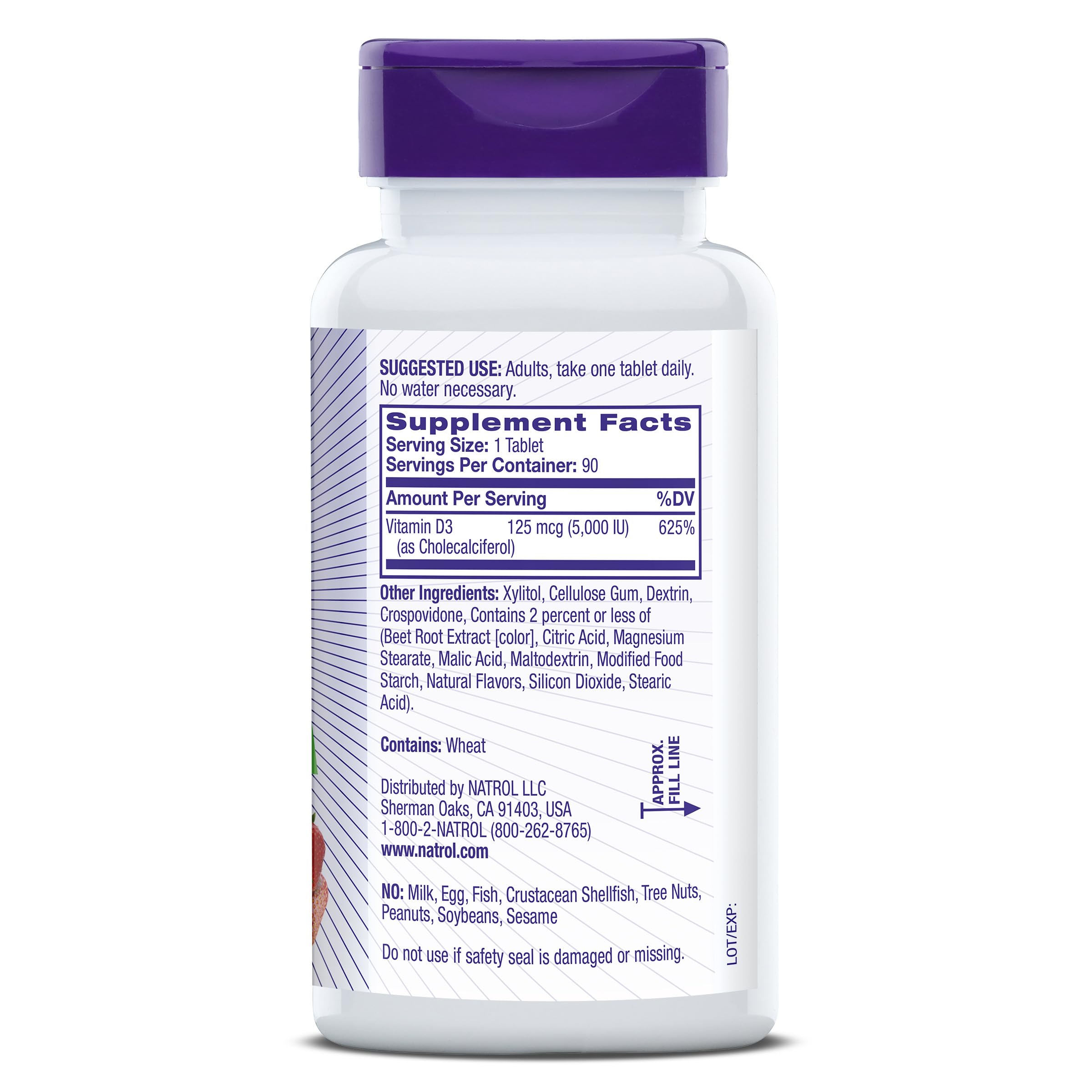 Natrol envase abierto con 90 unidades indicando suministro para 90 días