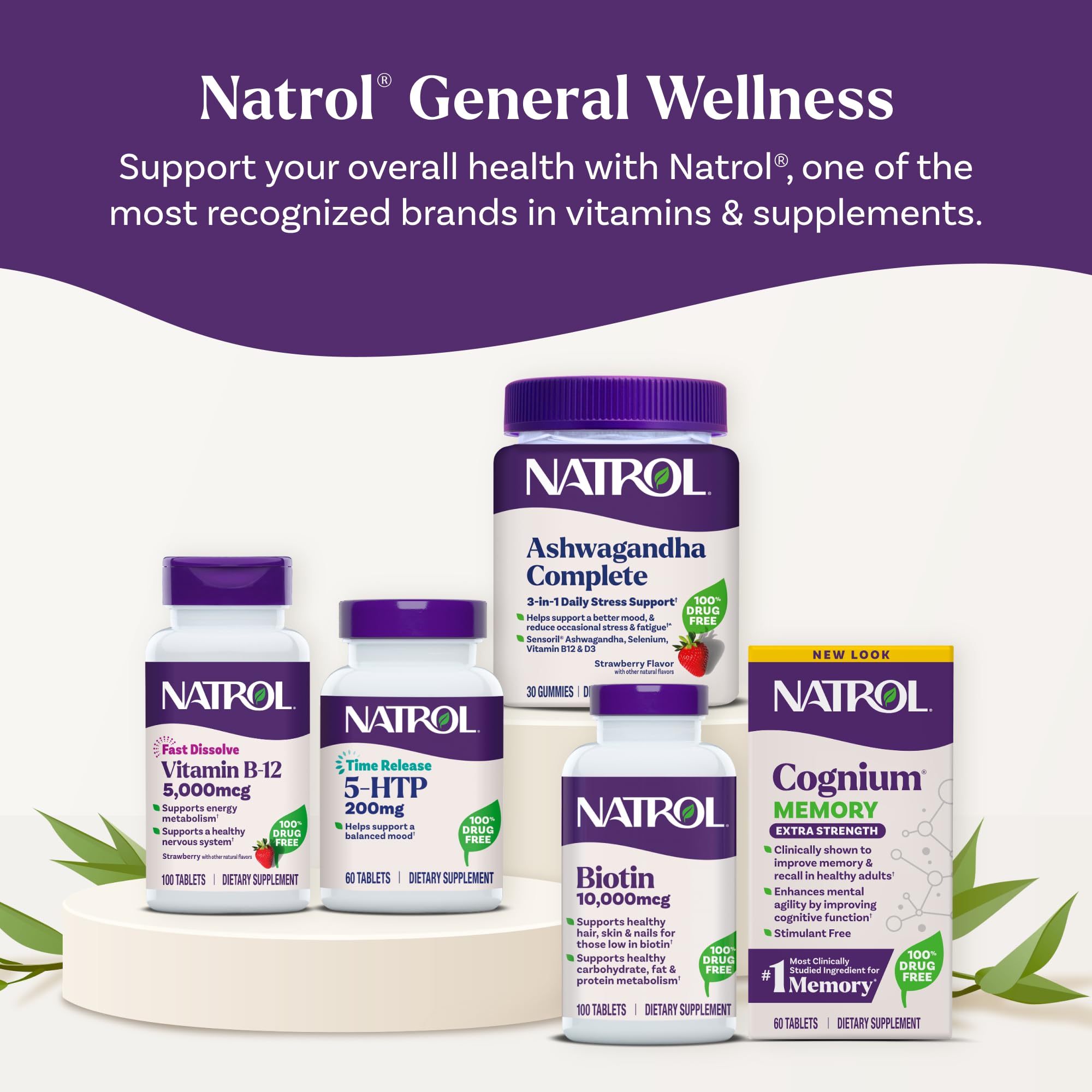 Natrol tableta en mesita nocturna para mostrar toma vespertina rutinaria
