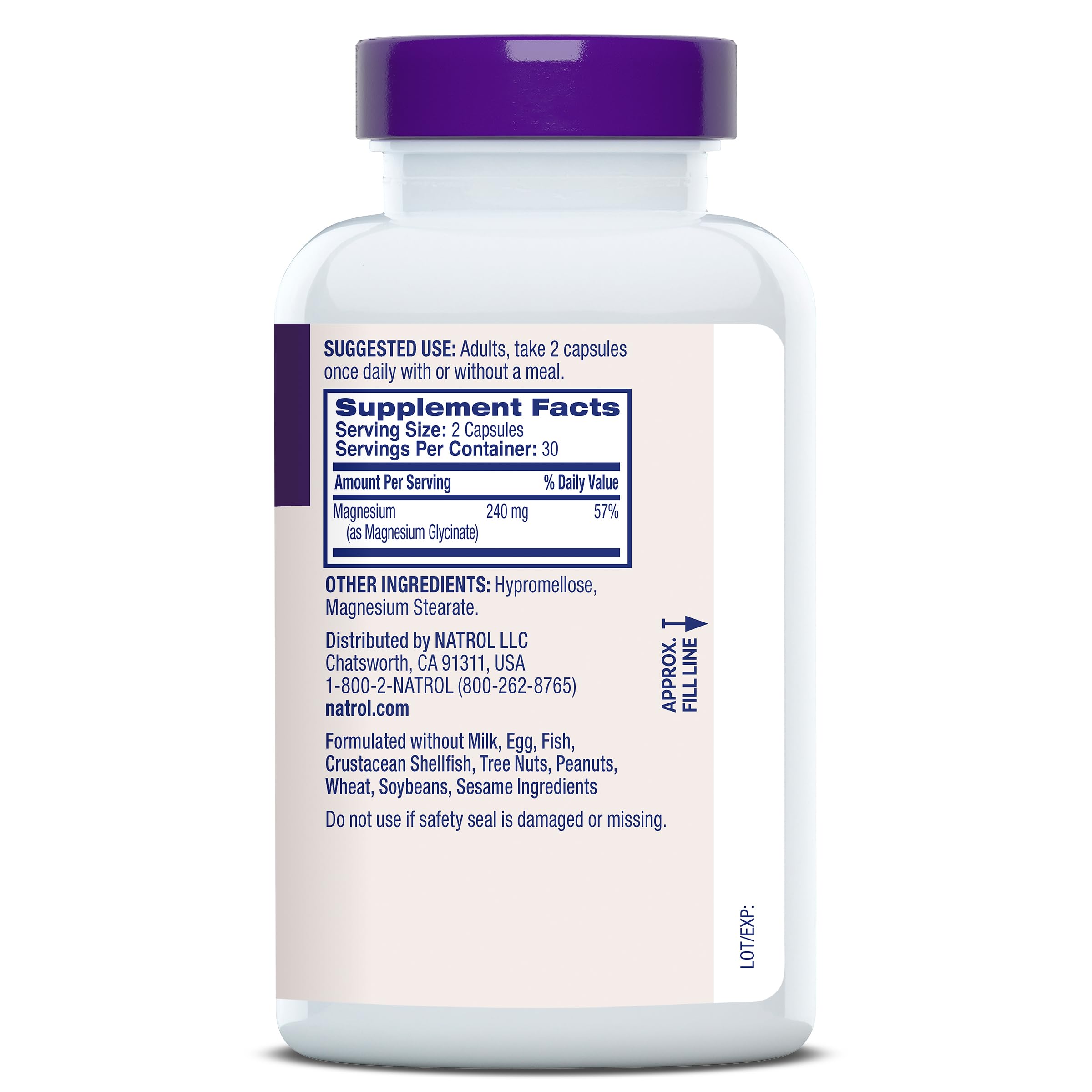 Natrol cápsulas comparadas con moneda para mostrar tamaño y cómoda ingestión