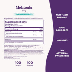 Natrol etiqueta con ingredientes y vitamina B6 como beneficio apoyo adicional