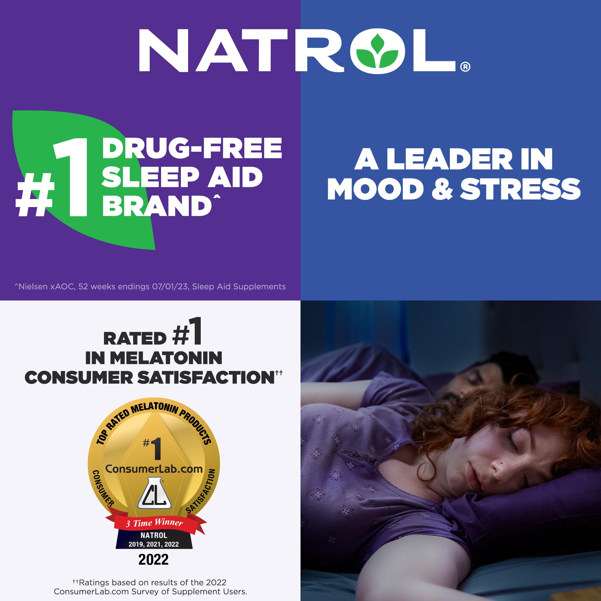 Natrol comprimidos en bolso de viaje, conveniencia para rutinas nocturnas