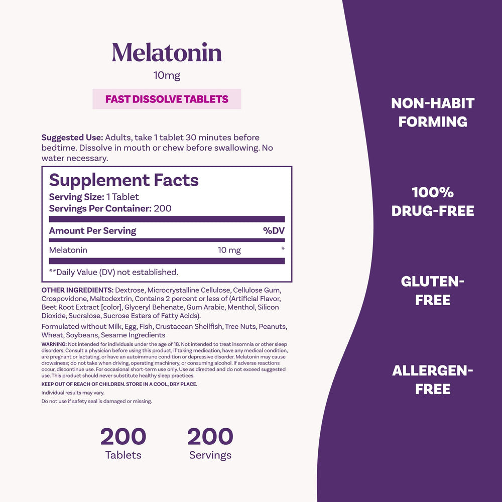 Natrol etiqueta nutricional destacando información clara y dosificación