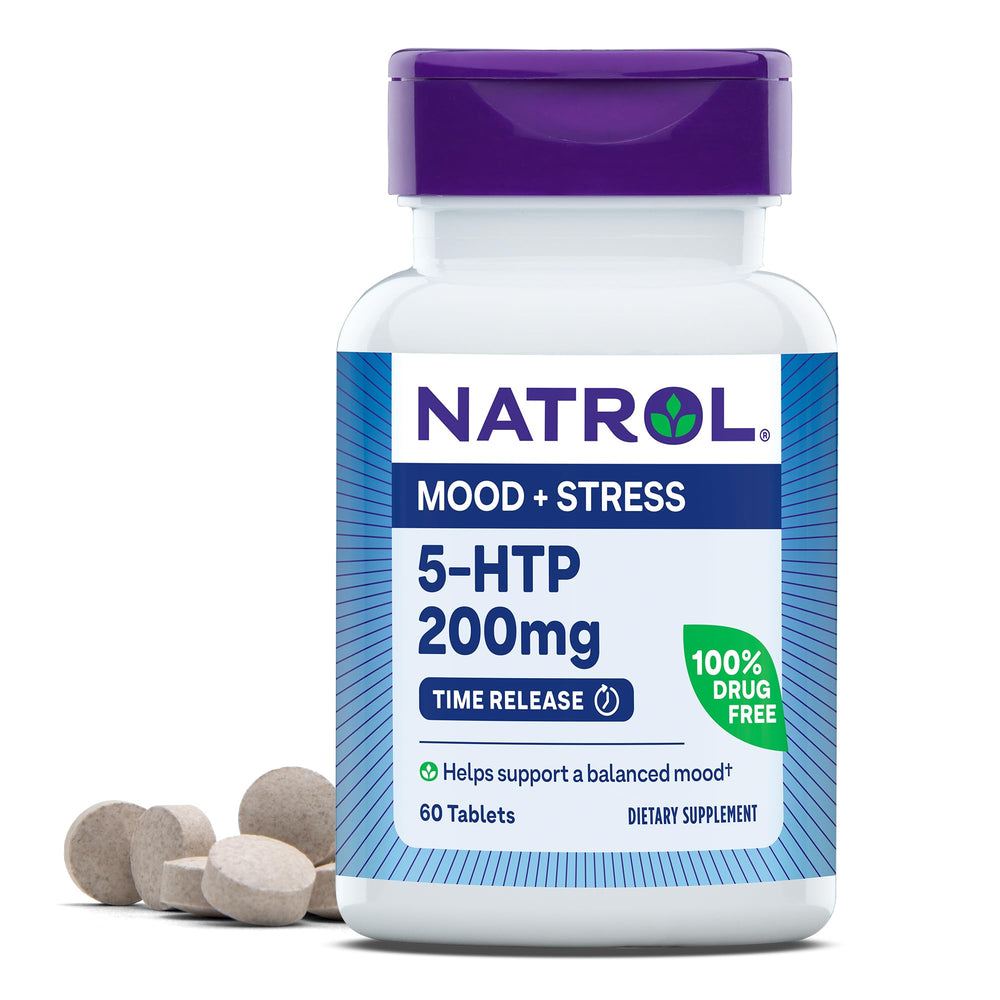 Natrol empaque frontal con 60 tabletas, presentación clara y beneficios