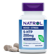 Natrol empaque frontal con 60 tabletas, presentación clara y beneficios