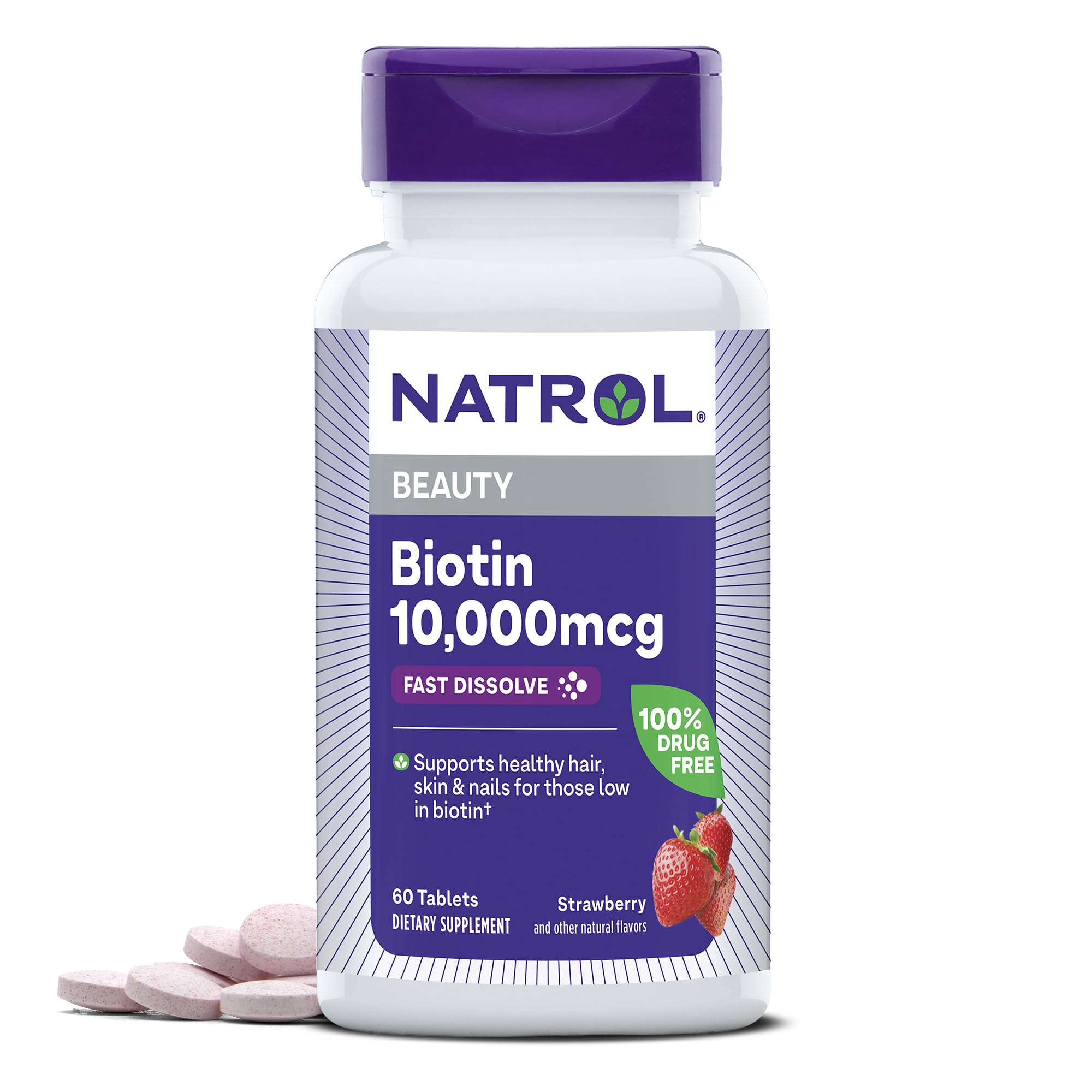 Natrol frente del envase mostrando 60 tabletas y beneficio de suministro prolongado