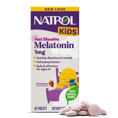 Natrol envase frontal fresa mostrando presentación y beneficios