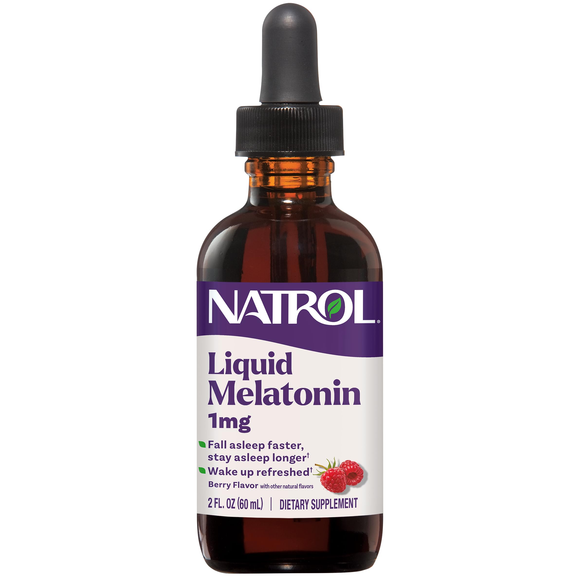 Natrol frontal del envase mostrando etiqueta y tamaño conveniente