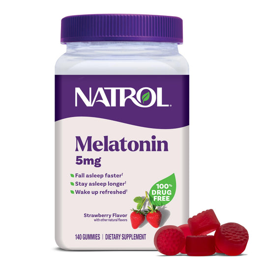 Natrol frasco frontal de gomitas 5 mg para identificar formato grande