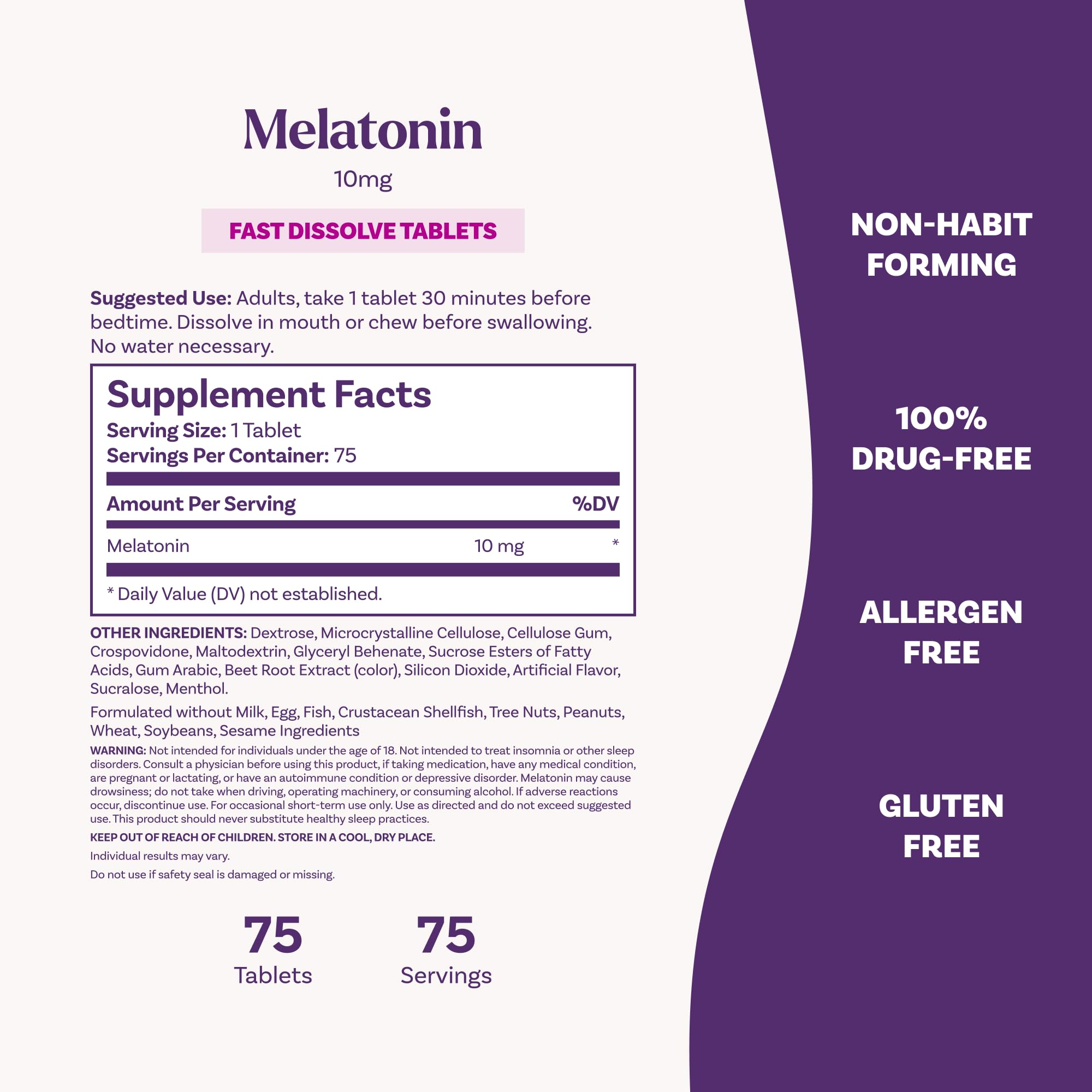 Etiqueta de Natrol Melatonin con ingredientes y dosificación clara para decisiones informadas