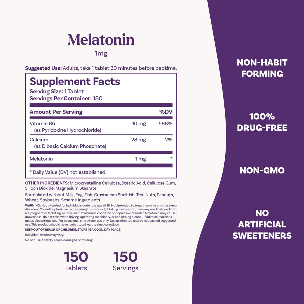 Natrol etiqueta con información de ingredientes y sin alérgenos
