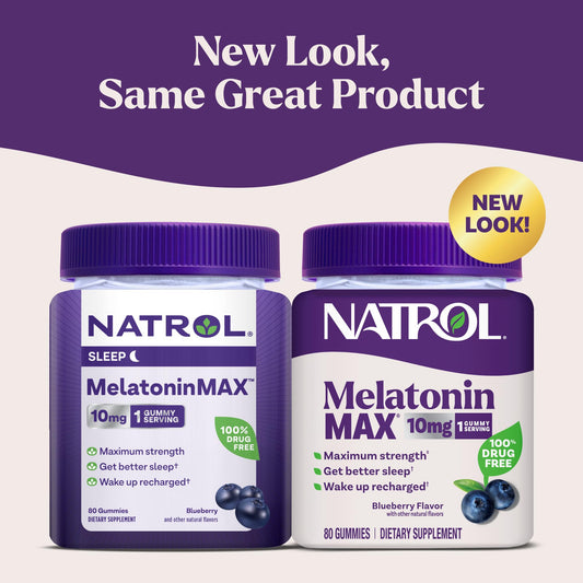 Natrol gomita textura cercana sabor arándano y absorción rápida