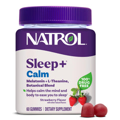 Natrol frasco frente mostrando etiqueta y beneficio sueño natural