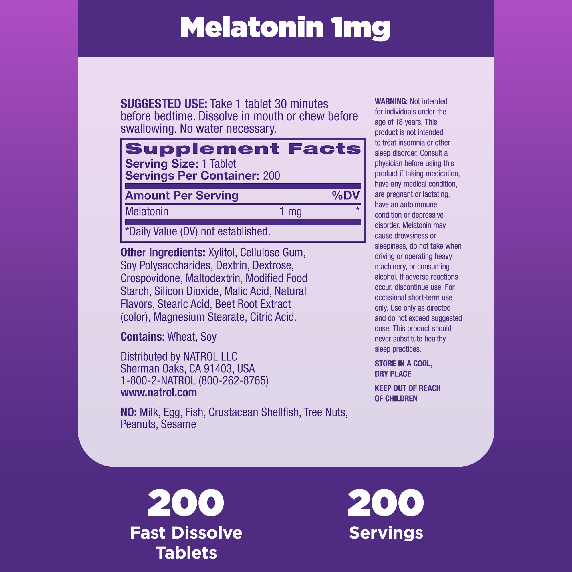 Natrol en mesita de noche mostrando uso fácil antes de acostarse