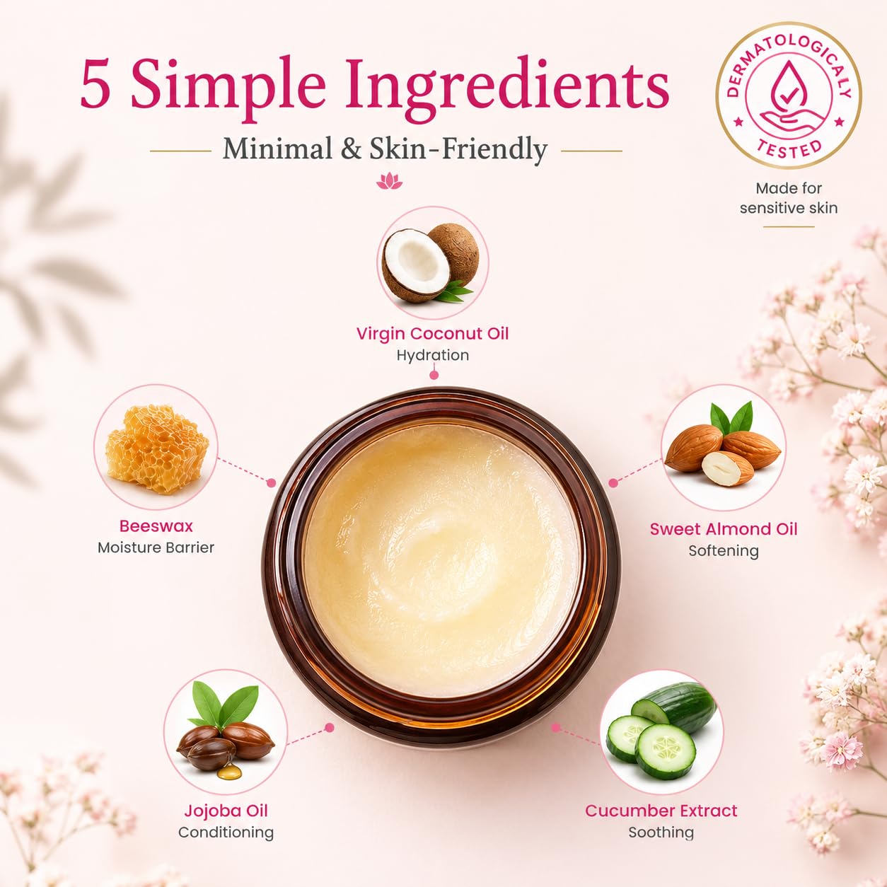 Natruveda etiqueta con ingredientes naturales y sin hormonas