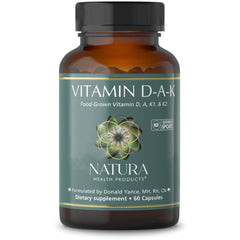 Natura Health Products frente del empaque mostrando el producto y beneficios visibles