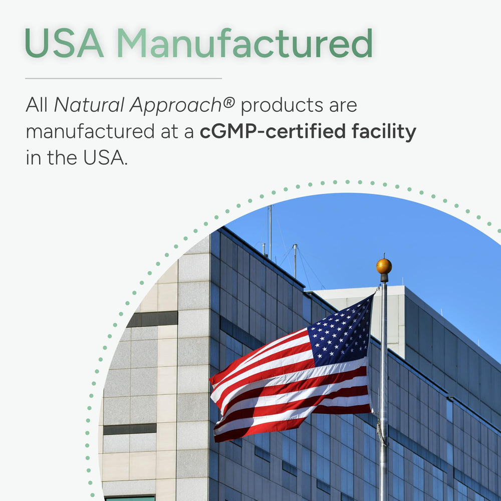Natural Approach botella junto a mano para comparar tamaño real