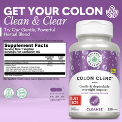 Detalle de cápsulas Colon Clenz de Natural Balance resaltando textura y calidad vegetal