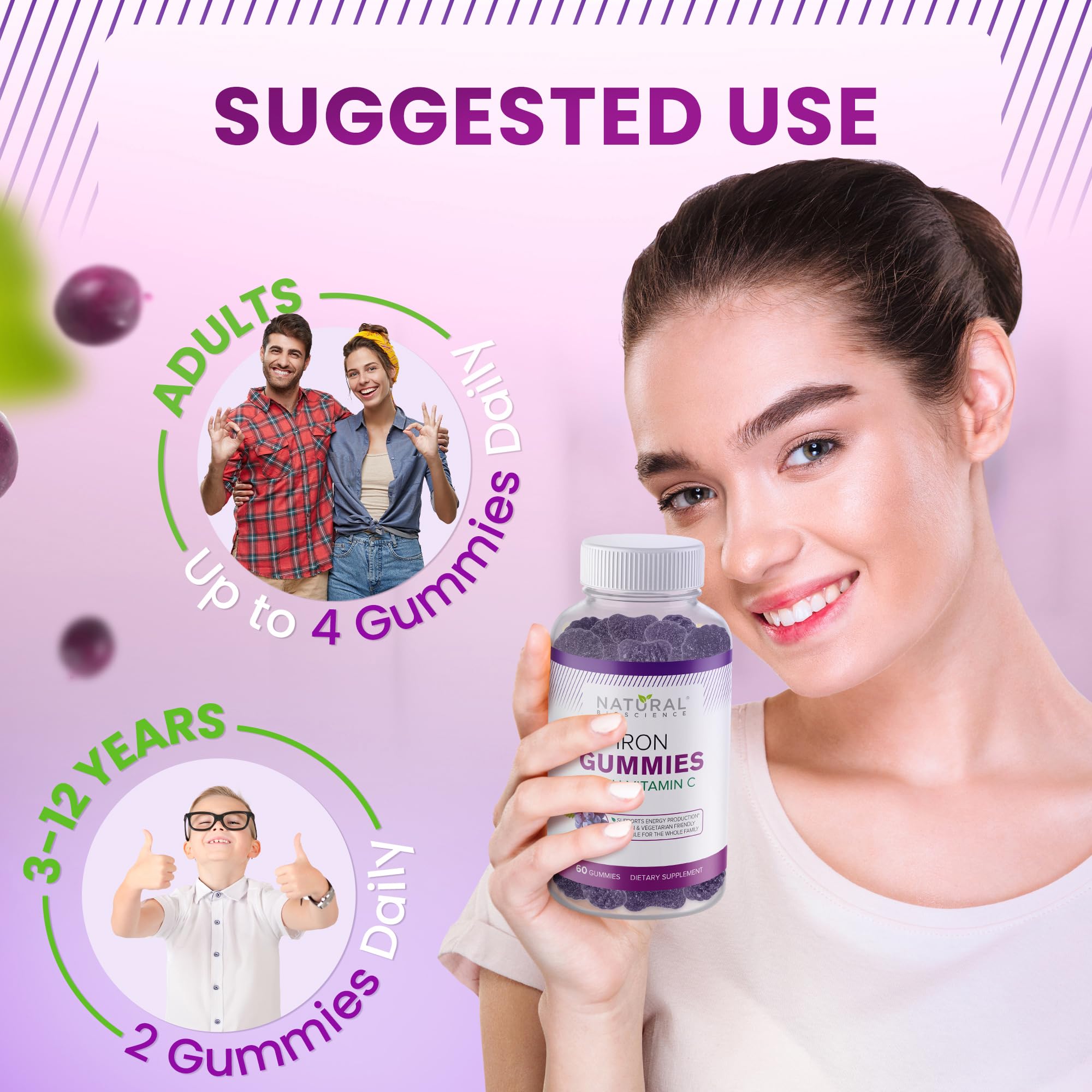 Natural BioScience etiqueta con ingredientes destacando calidad vegana