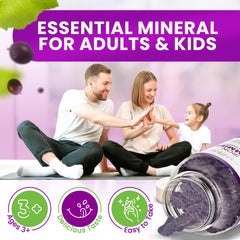 Natural BioScience familia tomando gominolas, aceptación infantil clara