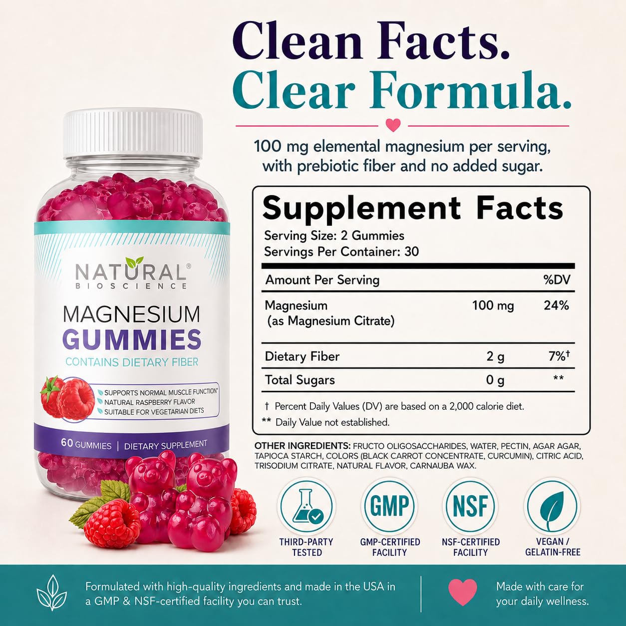 Natural BioScience lista de ingredientes veganos y sin gluten destacada