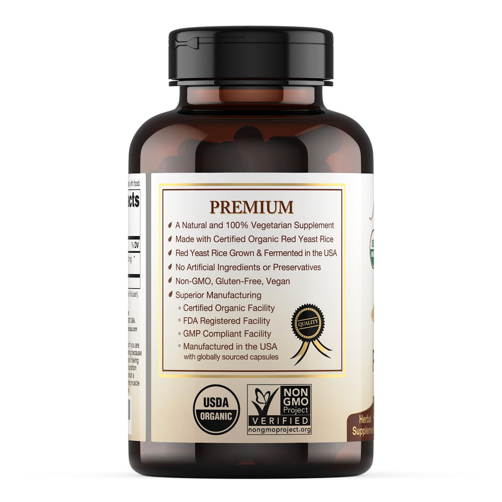 Etiqueta Natural Choice Botanicals con sellos orgánico y Non-GMO visibles