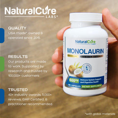 Natural Cure Labs cápsula en primer plano muestra textura y fácil ingestión