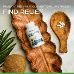 Natural Cure Labs frasco en cocina transmitiendo uso cotidiano seguro