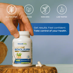 Natural Cure Labs etiqueta con información 1:1, GMP y sin aditivos