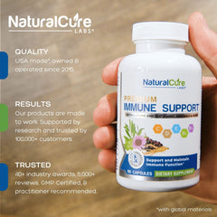 Natural Cure Labs sobre abierto con polvo, detalle de textura y fácil mezcla