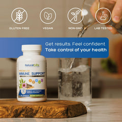 Natural Cure Labs sobre en mano listo para llevar y consumir fuera de casa