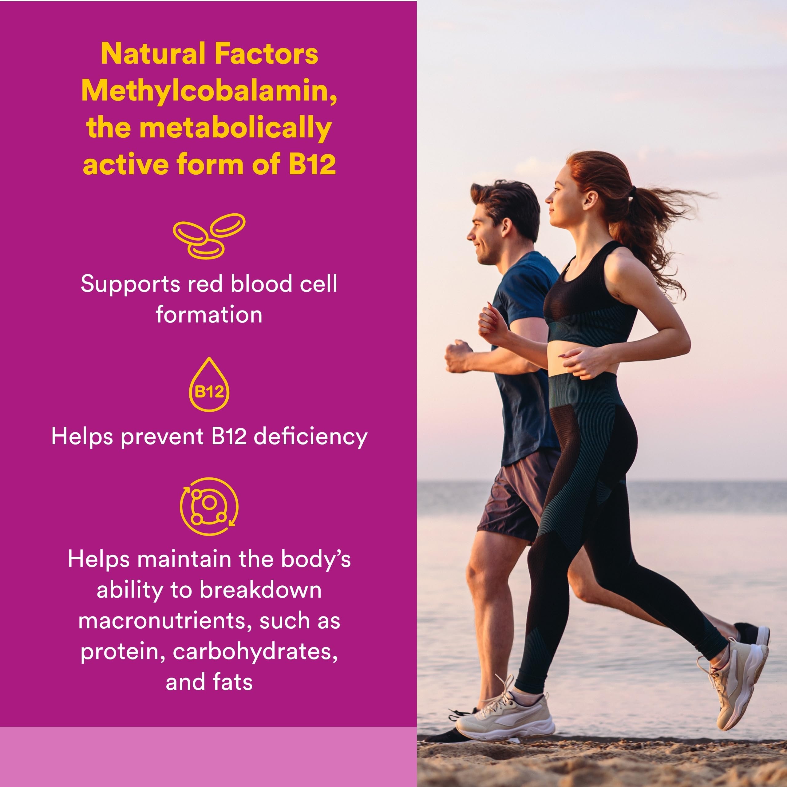 Natural Factors tabletas apiladas detallando forma masticable y fácil uso