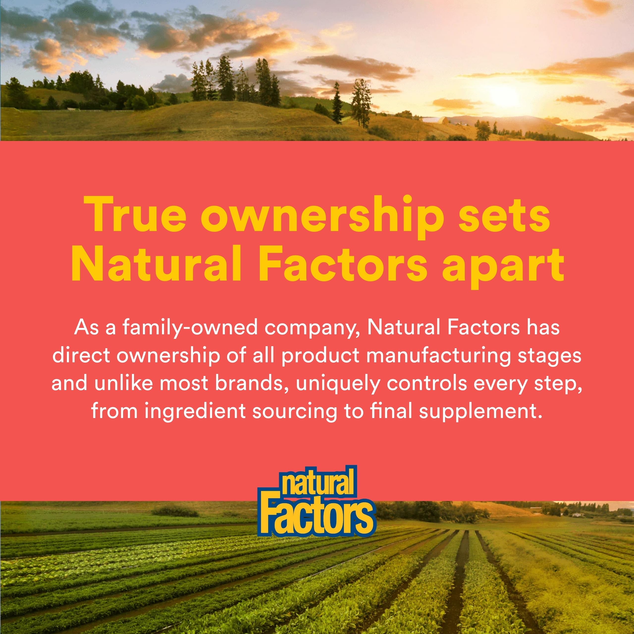 Natural Factors envase abierto con obleas apiladas listo para usar