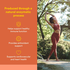 Natural Factors cápsula de cerca que muestra textura vegetal y fácil ingestión