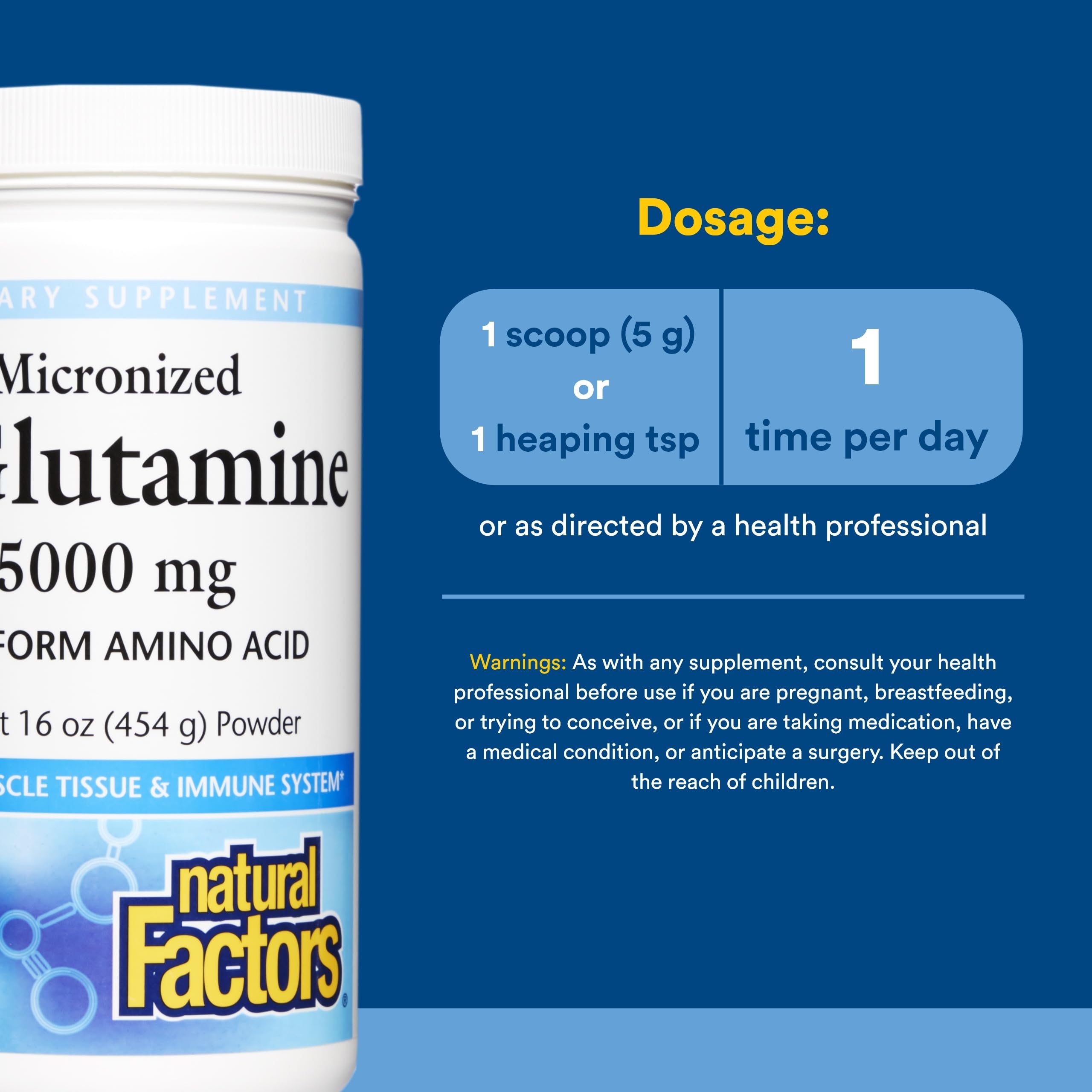 Natural Factors cuchara medidora con 5.000 mg para dosificación precisa