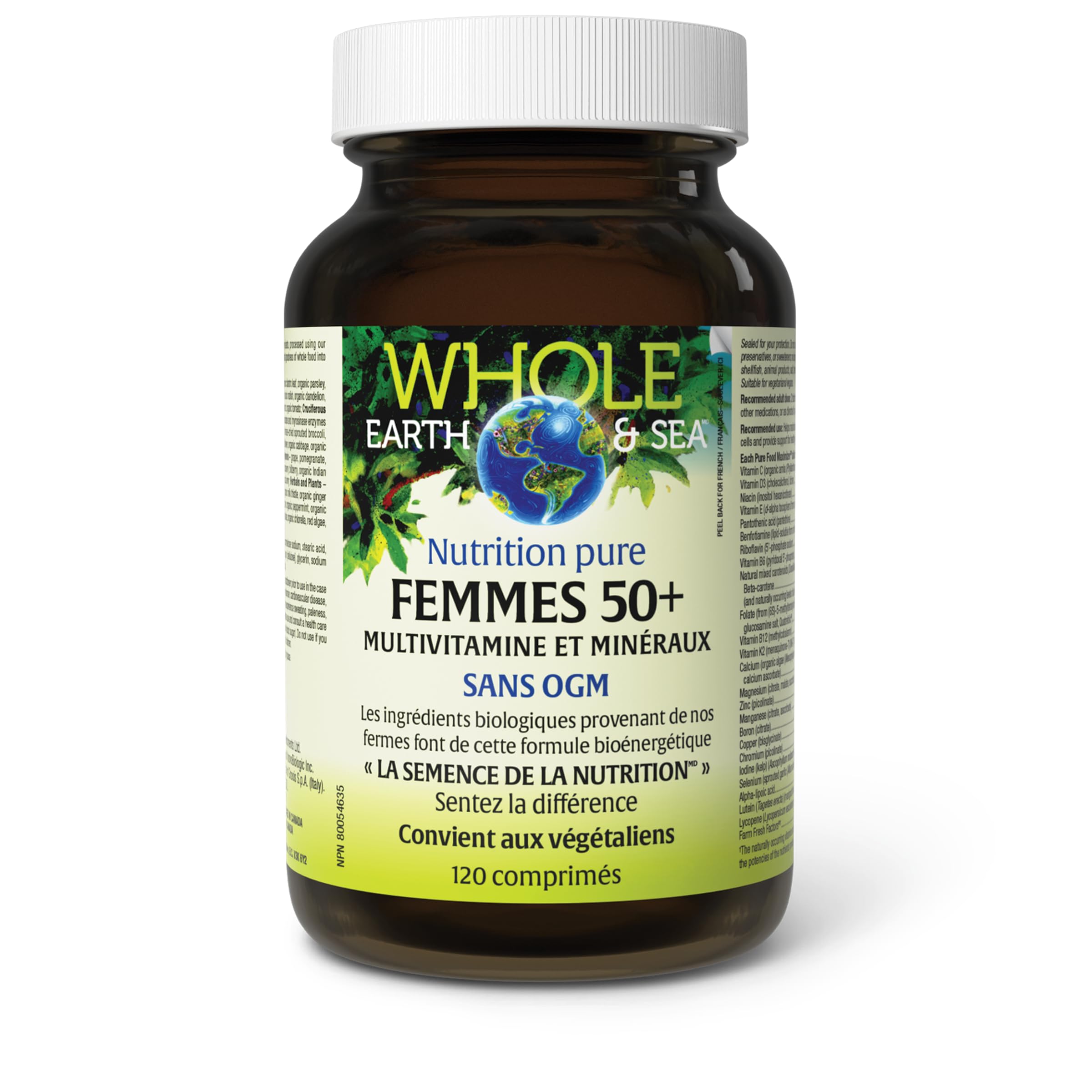 Natural Factors detalle de ingredientes con calcio y vitamina D destacados