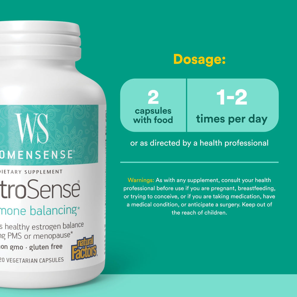 Natural Factors etiqueta detallada con ingredientes clave visibles