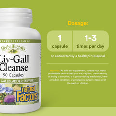 Natural Factors etiqueta con lista de ingredientes estandarizados y concentraciones