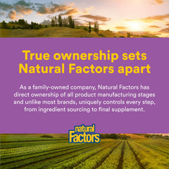 Natural Factors etiqueta con sello ISURA y certificaciones que aseguran pureza