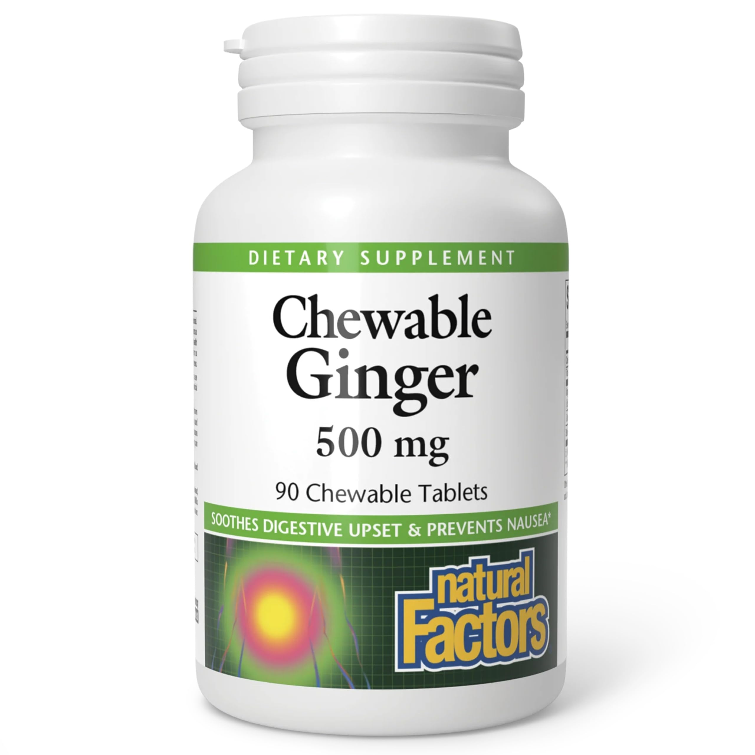 Natural Factors envase frontal que muestra 90 tabletas, aporta confianza de calidad