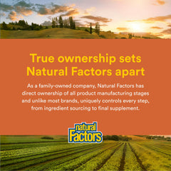 Natural Factors sello de certificación que transmite pureza y confianza