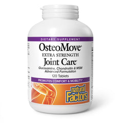 Natural Factors OsteoMove frente del envase mostrando etiqueta clara y beneficios