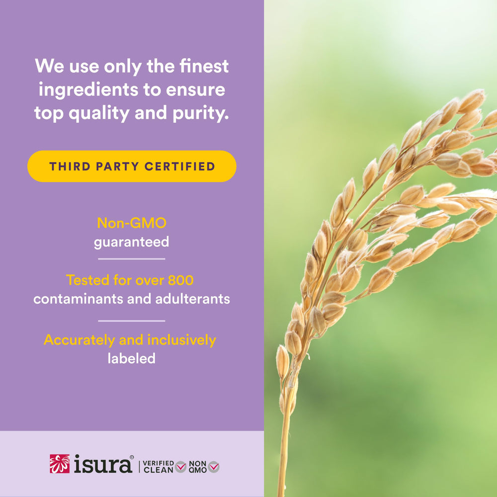 Natural Factors etiqueta con lista de ingredientes limpios