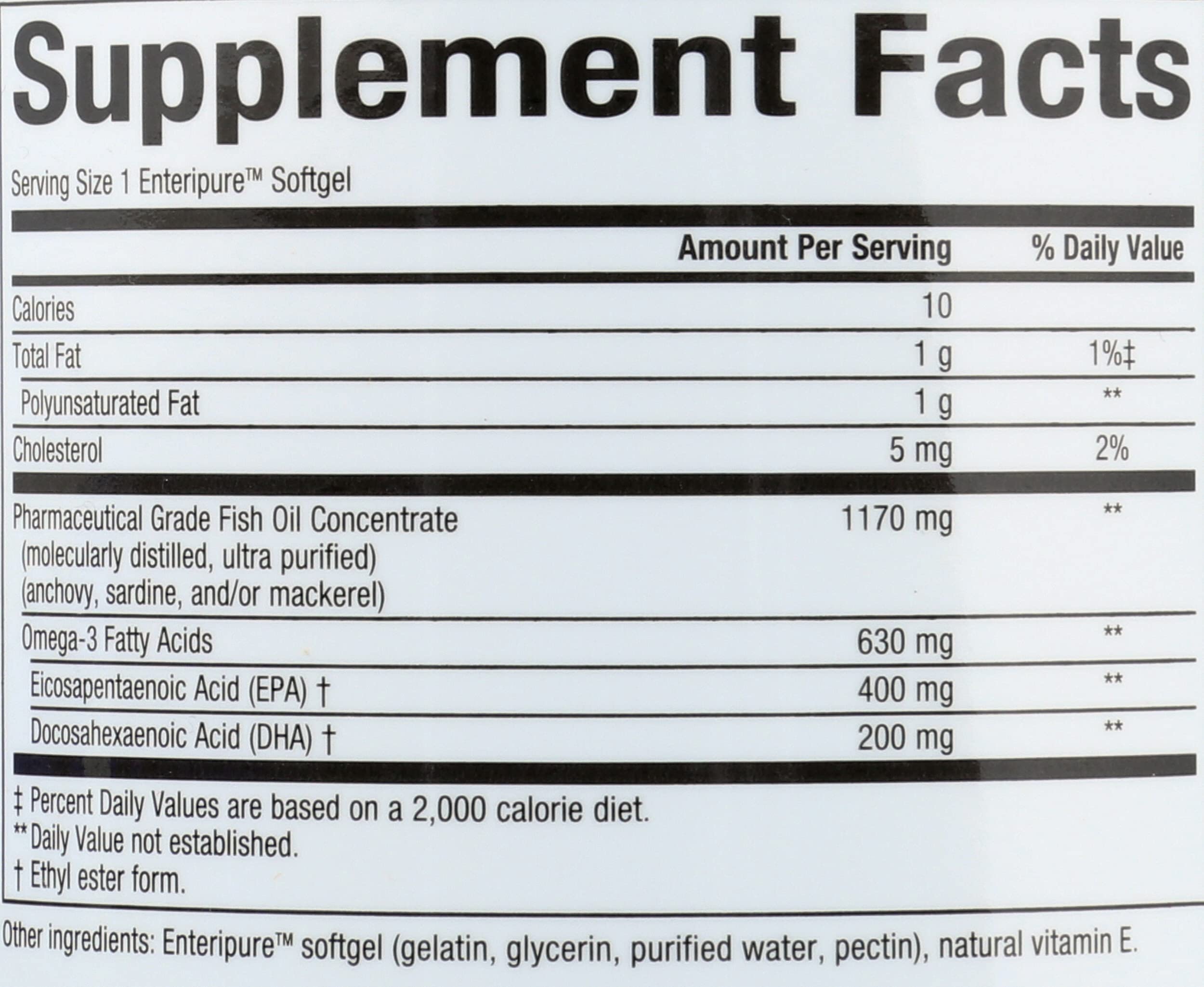 Natural Factors aceite de omega‑3 mostrando textura pura y brillante