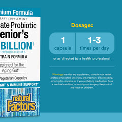 Natural Factors cápsula abierta con textura del polvo que resalta viabilidad bacteriana