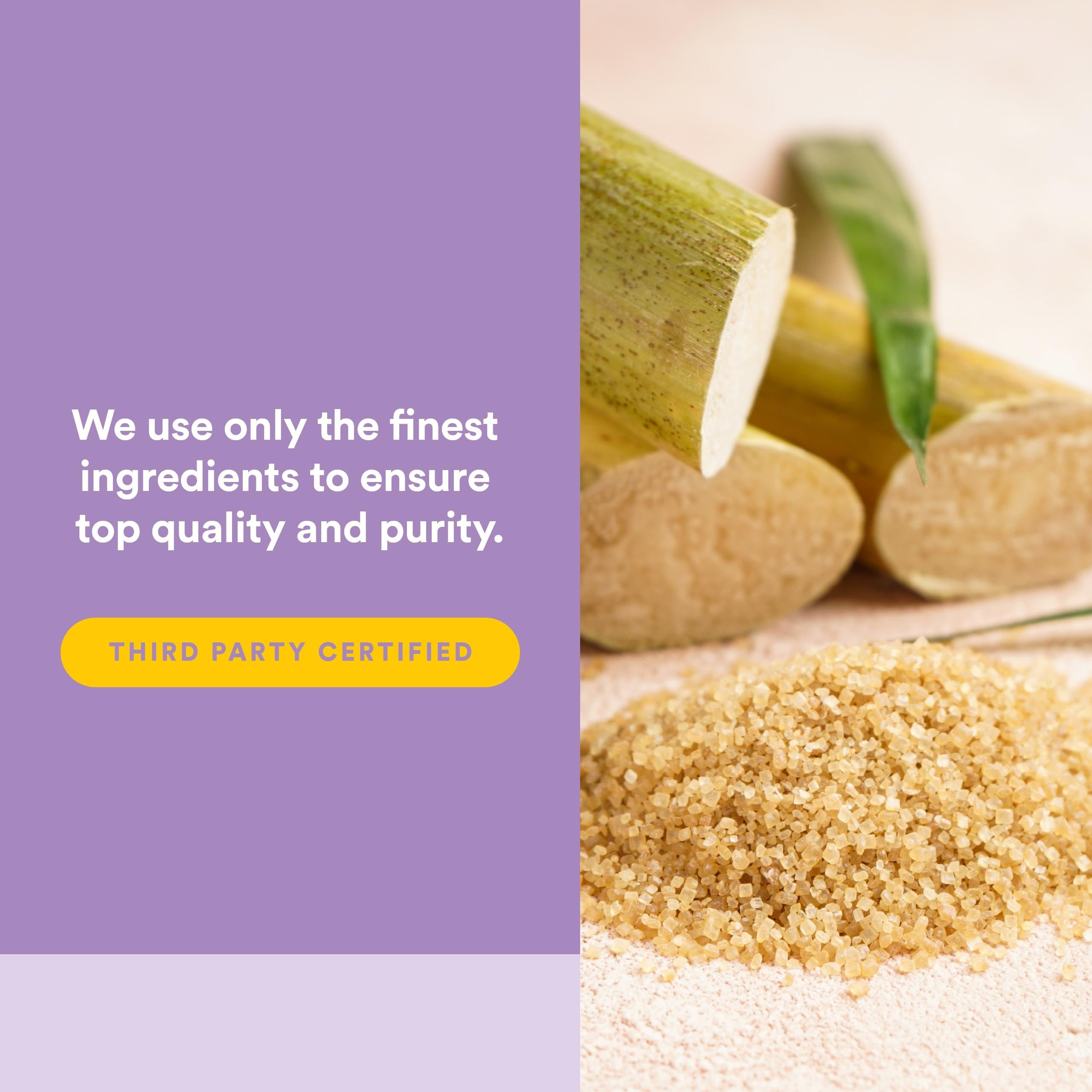 Natural Factors etiqueta con lista de ingredientes y certificaciones, seguridad clara