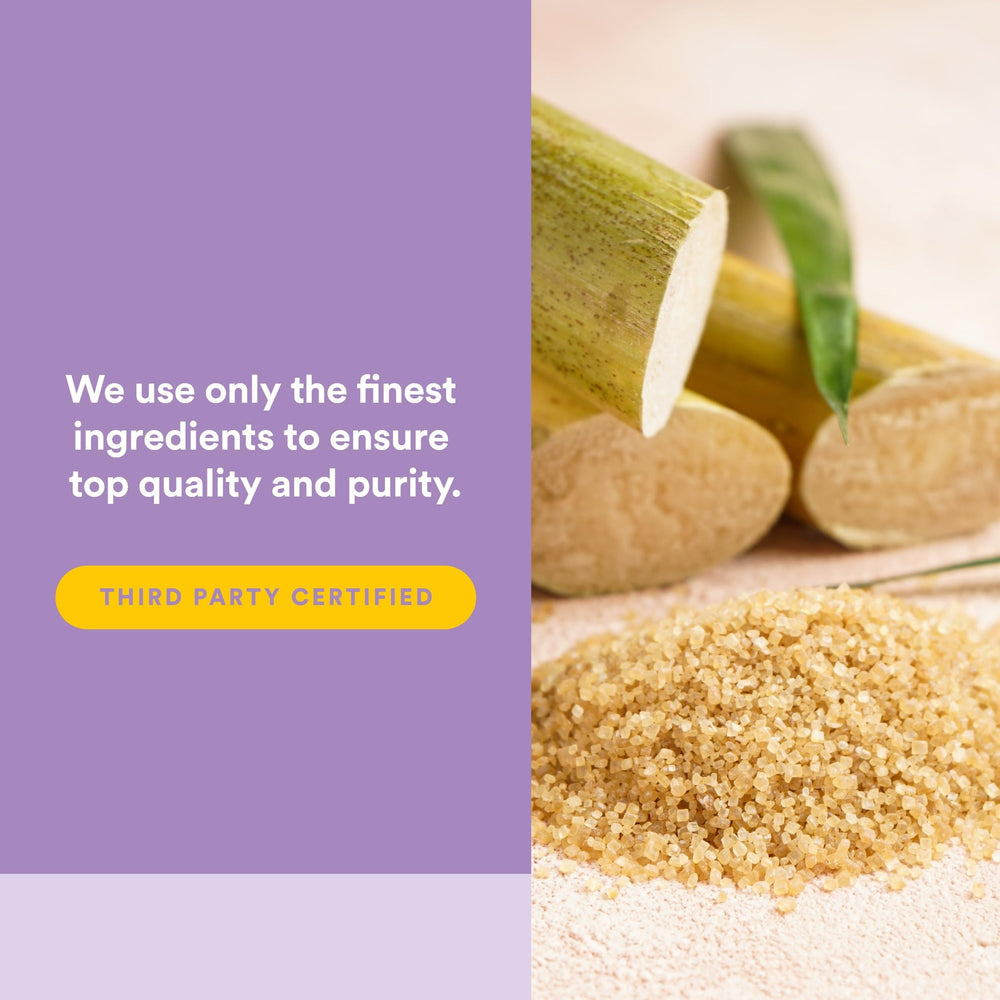 Natural Factors etiqueta con lista de ingredientes y certificaciones, seguridad clara